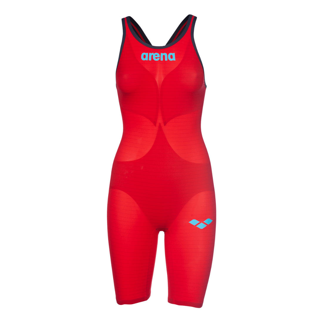 Arena Wettkampf Badeanzug Powerskin Carbon Air2 Offener Rücken Rot
