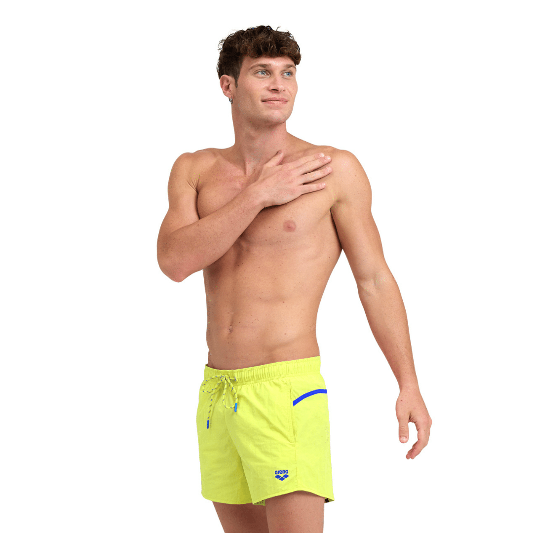 M Pro-File Beach X-Short Softgreen-Neonblue