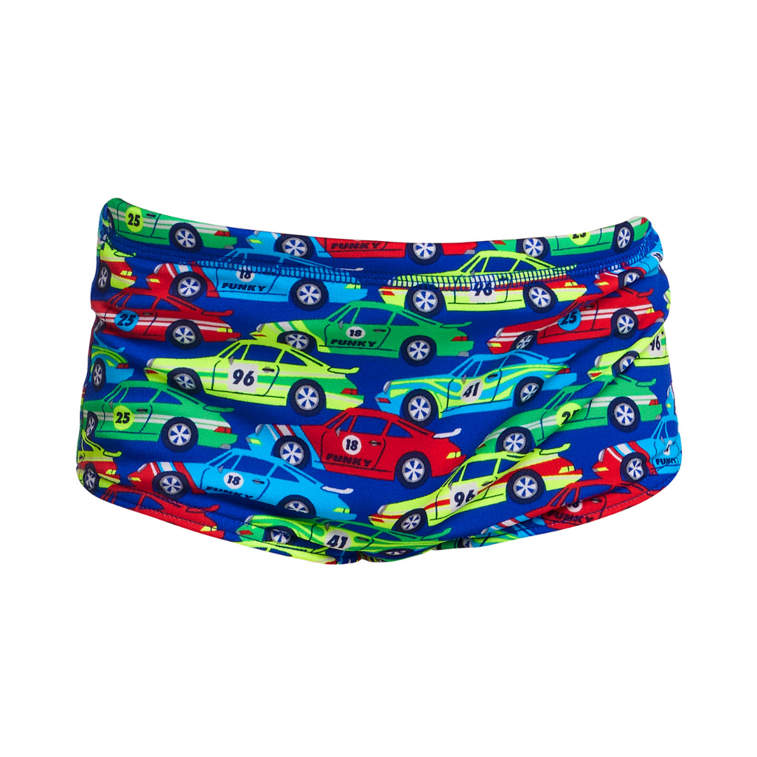 Funky Trunks Toddler Boy's Printed Trunks Car Stacker