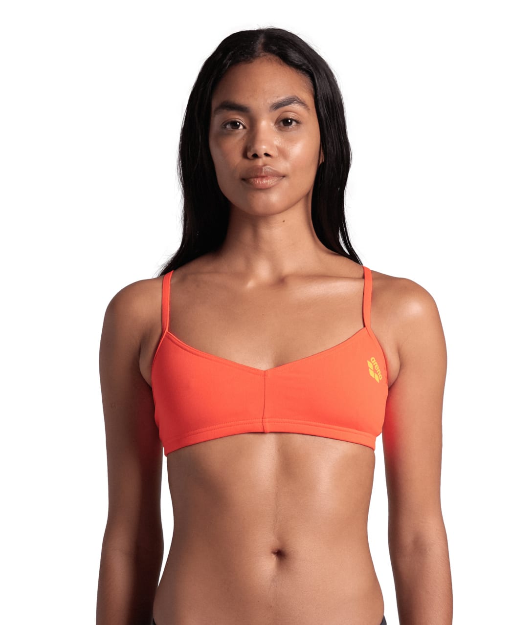 Arena Bandeau Live R bright Coral-Yellowstar