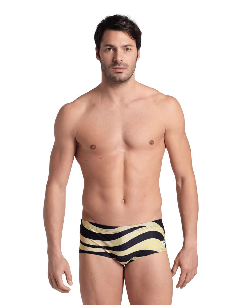 Arena M Multi Stripes Swim Short mit niedriger Taille Schwarz Multi