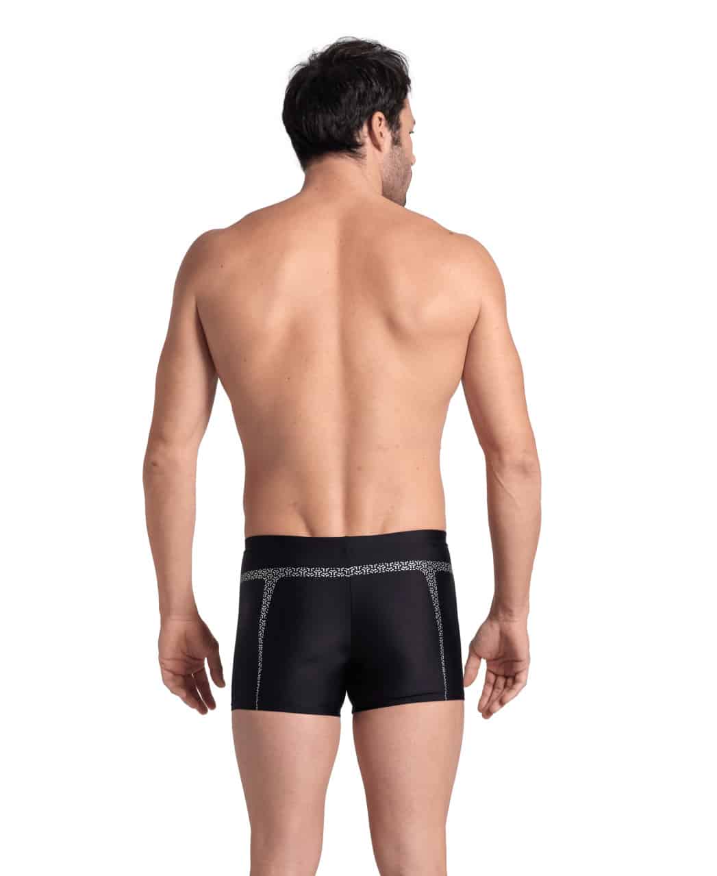 Arena Badehose Boxer Pro_File Grafik Schwarz/Silber