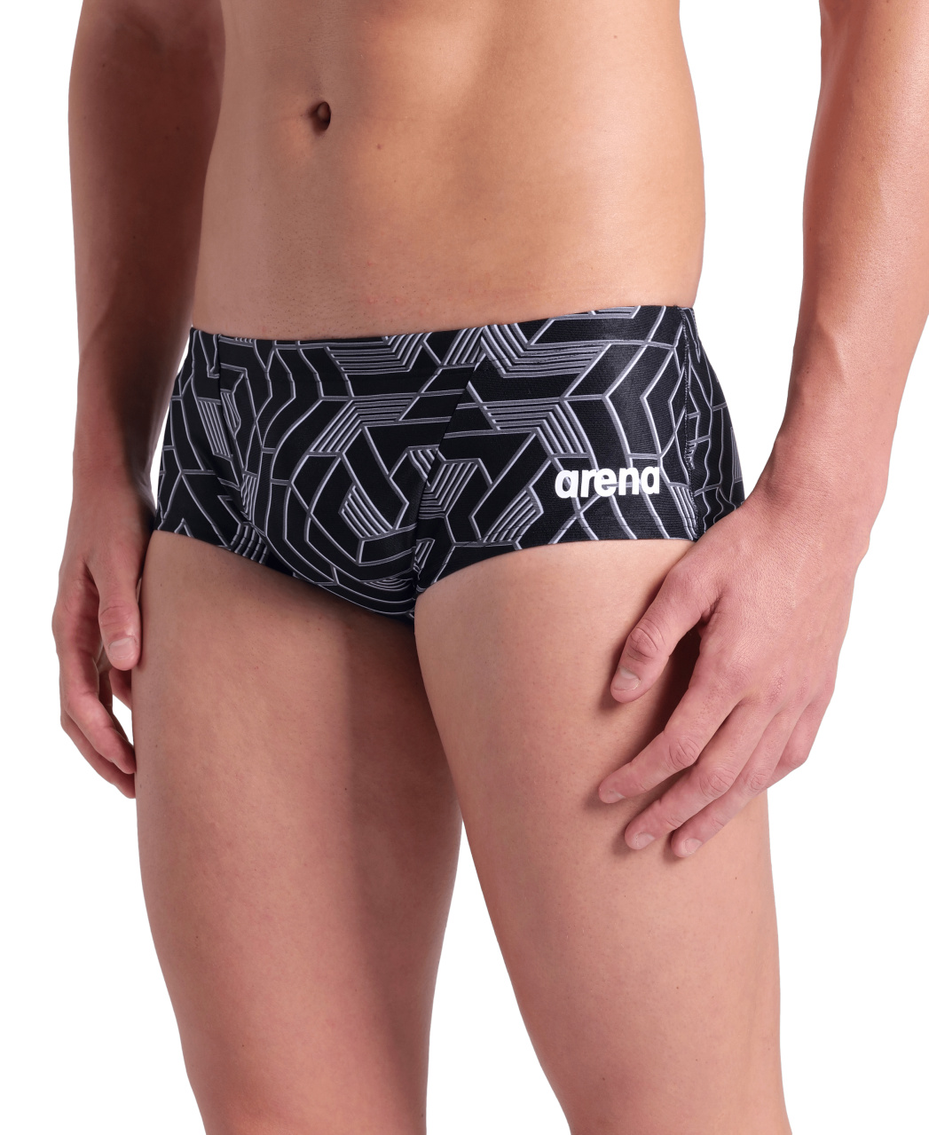 Arena Badehose Slip Escape Low Waist Team Schwarz
