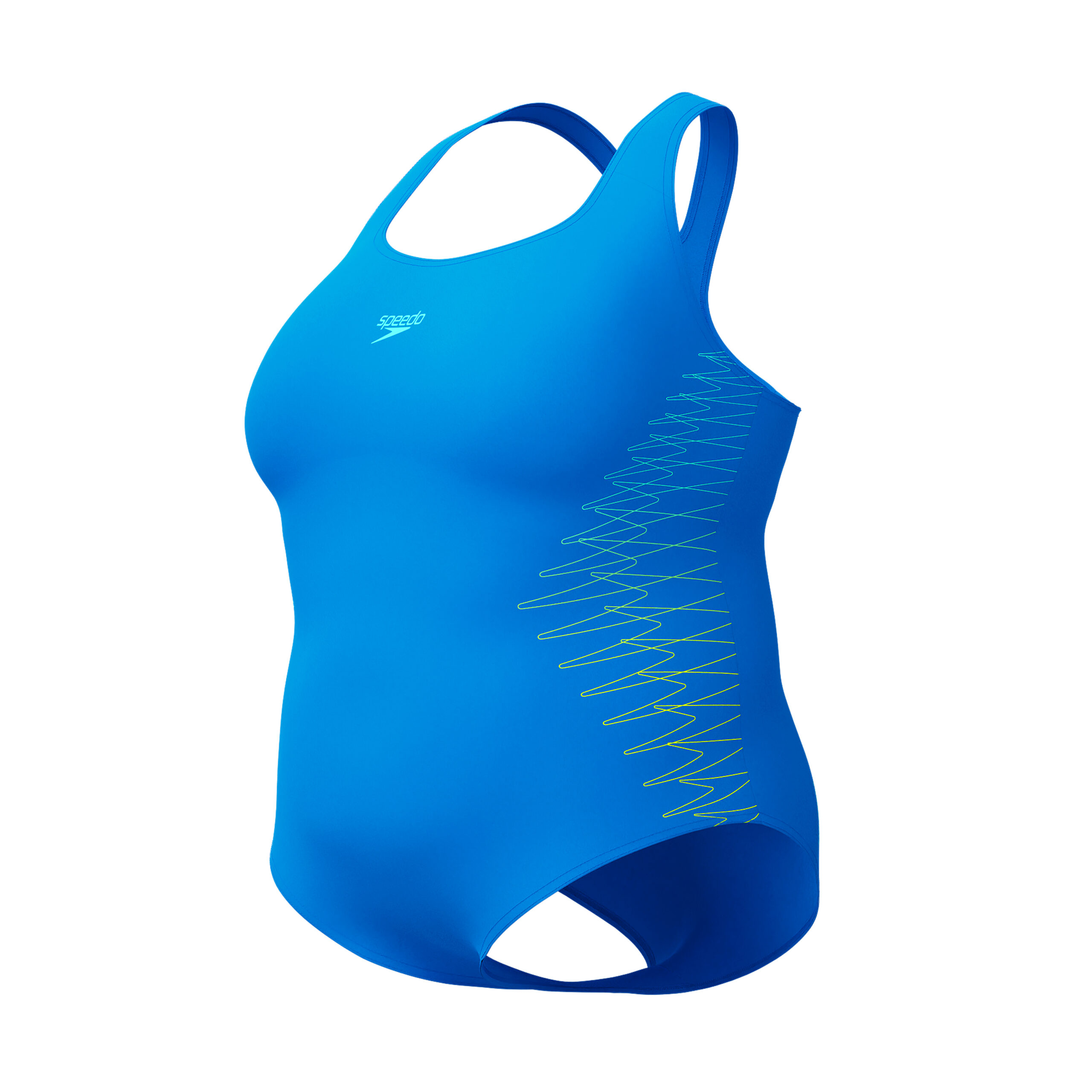 Speedo Figurformender Badeanzug Eco Enduraflex Placement Medalist +size Blau