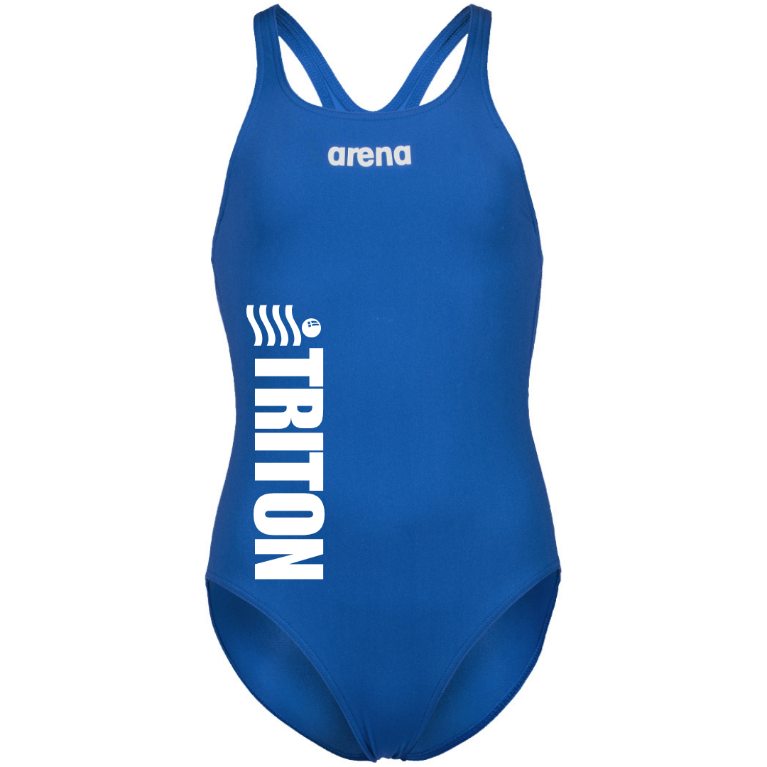 Arena Triton Meisjes Badpak Team Swim Pro Solid Blauw