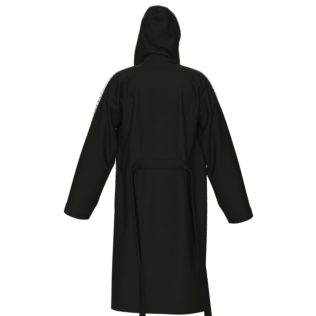 Arena Bademantel Team Stripe Schwarz/Weiß