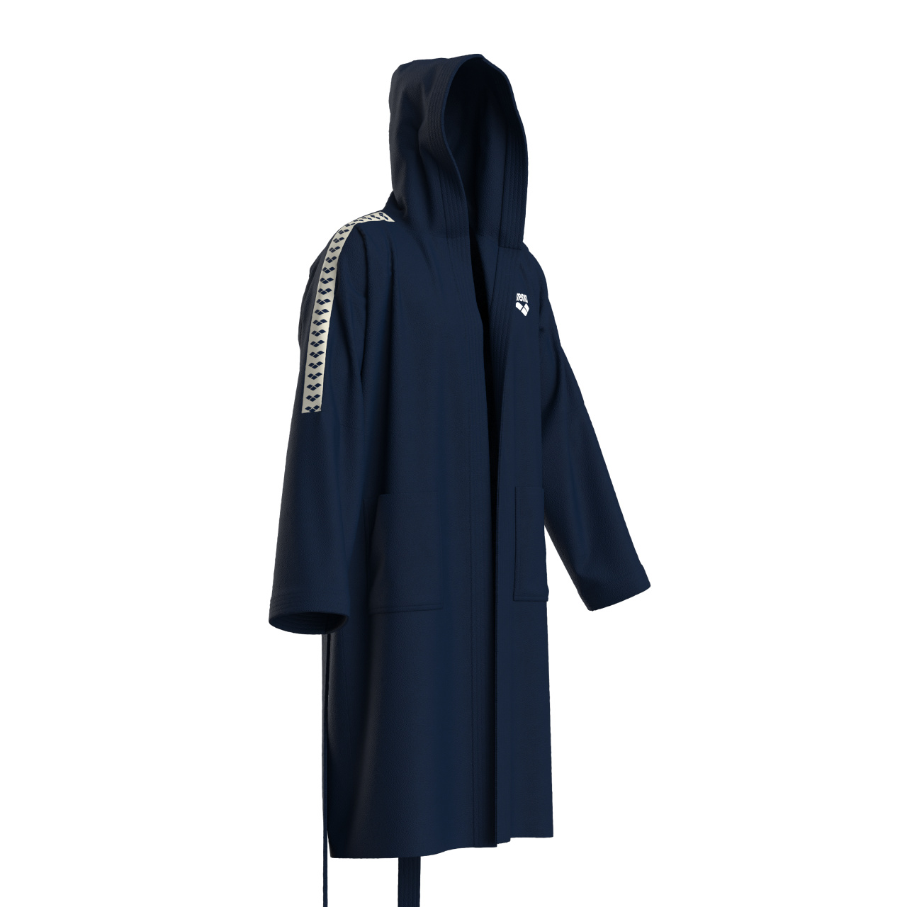 Arena Bademantel Team Stripe Navy/Weiß