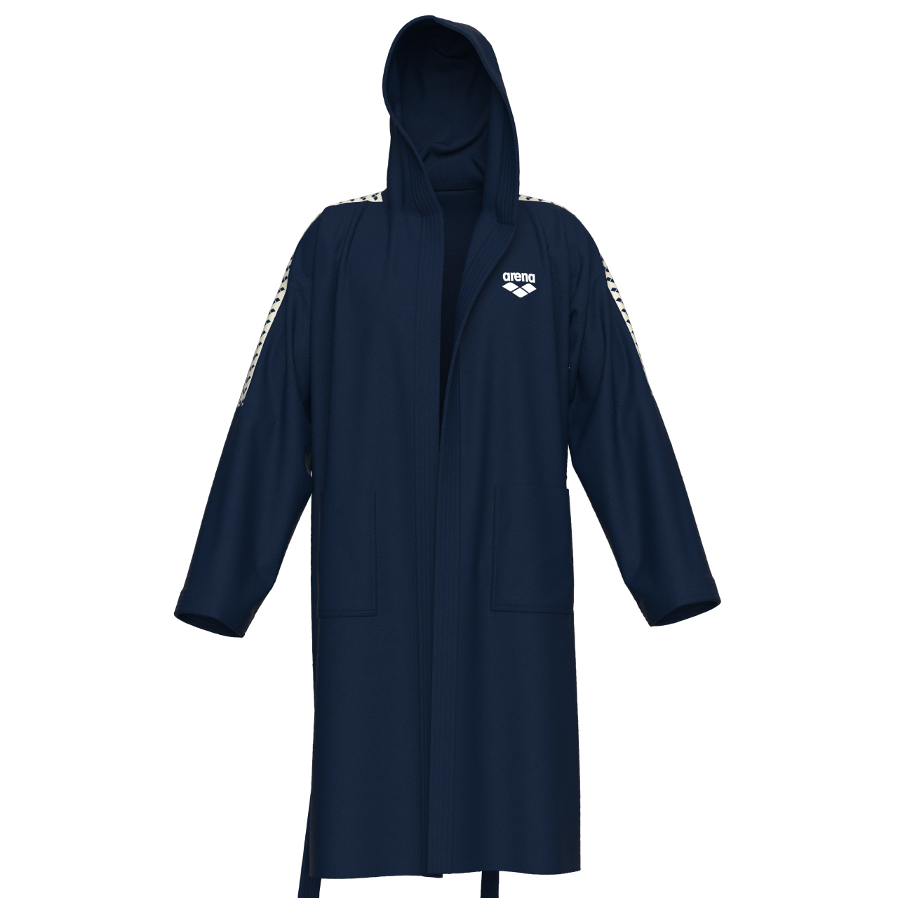 Arena Bademantel Team Stripe Navy/Weiß